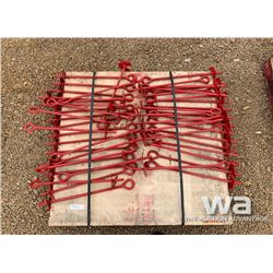 (UNUSED) PALLET OF RED EARTH ANCHORS