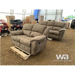 (2) PIECE RECLINING SOFA WITH LOVESEAT