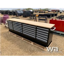 (UNUSED) 24 DRAWER 8 FT. TOOL CHEST WORK BENCH
