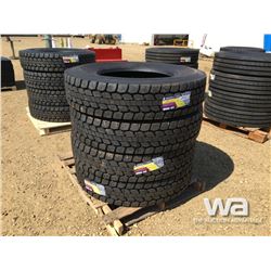 (UNUSED) (4) GRIZZLY 11R24.5 TRUCK DRIVE TIRES
