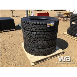 (UNUSED) (4) GRIZZLY 11R24.5 TRUCK DRIVE TIRES
