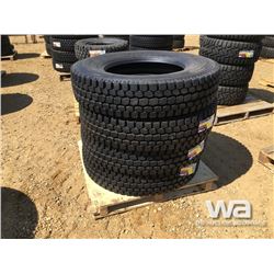 (UNUSED) (4) GRIZZLY 11R24.5 TRUCK DRIVE TIRES