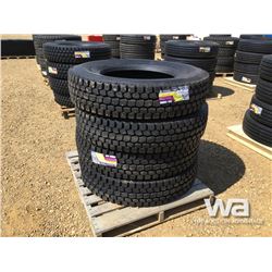 (UNUSED) (4) GRIZZLY 11R24.5 TRUCK DRIVE TIRES