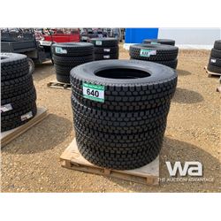 (UNUSED) (4) GRIZZLY 11R24.5 TRUCK DRIVE TIRES