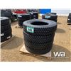 Image 1 : (UNUSED) (4) GRIZZLY 11R24.5 TRUCK DRIVE TIRES