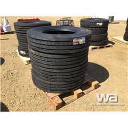 (UNUSED) (4) GRIZZLY 11R24.5 TRUCK STEERING TIRES