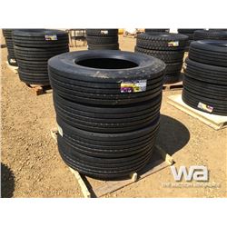(UNUSED) (4) GRIZZLY 11R24.5 TRUCK STEERING TIRES