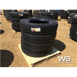 (UNUSED) (4) GRIZZLY 11R24.5 TRUCK STEERING TIRES