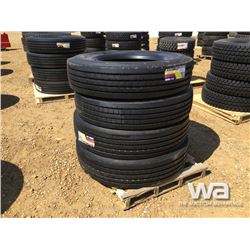 (UNUSED) (4) GRIZZLY 11R24.5 TRUCK STEERING TIRES