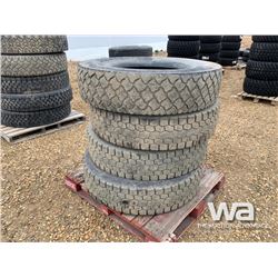 (4) 11R24.5 TRUCK TIRES