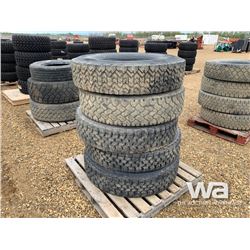 (5) 12R24.5 TRUCK TIRES