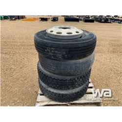 (4) 11R22.5 TRUCK TIRES