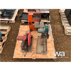 (2) METAL CUTOFF SAWS, BANDSAW
