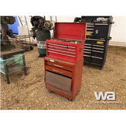 2 PIECE RED TOOL CABINET