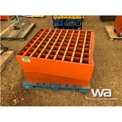 (2) ORANGE BOLT BINS