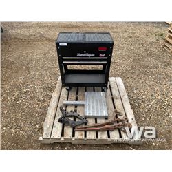 TOOL CHEST, TOW HITCH & HOOKS, BOOMERS