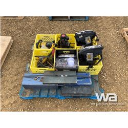 PALLET OF MISC SHOP TOOLS PAINT GUN, WRENCHES