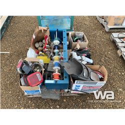 PALLET OF WIRING, TAIL LIGHTS, VICTOR GAUGES