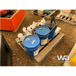 MOTOR OIL, ANTIFREEZE, GREASE, PAIL PUMP