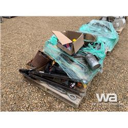 PALLET OF MISC. SHOP TOOLS & HITCH
