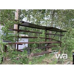5-TIER STEEL RACK OF PIPE, SUCKER ROD, REBAR