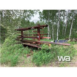 6-TIER RACK OF ANGLE IRON,TUBING, FLAT STEEL