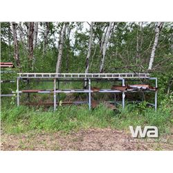GREY 3-TIER RACK OF FLAT STEEL & ANGLE IRON