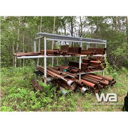GREY 3-TIER RACK OF PIPE & TUBING