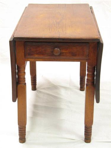 Pumpkin Pine Drop Leaf Table With Drawer 19th C Pumpkin Pine Drop Leaf Table With Drawer 19th C Loading Zoom