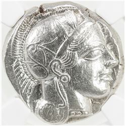 ATTICA: Athens, AR tetradrachm, ND (ca. 440-404 BC). NGC AU