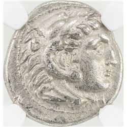 MACEDONIAN KINGDOM: Alexander III, the Great, 336-323 BC, AR drachm, ND. NGC EF
