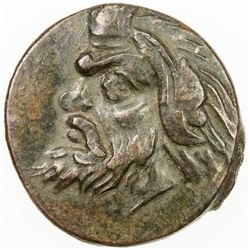 PANTIKAPAION: AE 17 (4.23g), struck circa 325-310 BC, head of Pan, VF-EF