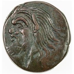 PANTIKAPAION: AE 17 (5.22g), struck circa 325-310 BC, head of Pan left, VF