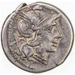 ROMAN REPUBLIC: anonymous, AR denarius (3.62g), Rome. F-VF