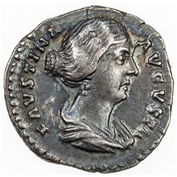 ROMAN EMPIRE: Faustina Junior, 146-176 AD, AR denarius (3.26g). EF