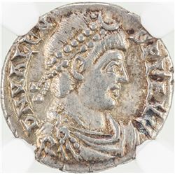 ROMAN EMPIRE: Valens, 364-378 AD, AR siliqua (2.33g), ND (368-75 AD). NGC EF