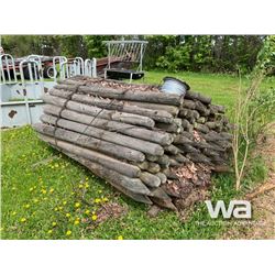 BUNDLE OF TREATED FENCE POSTS & WIRE