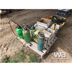 PALLET WITH HAND SPRAYERS & CHEMICAL