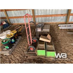 PALLET WITH CAR RAMPS & DOLLY