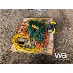 PALLET WITH ELECTRICAL CORDS & REEL