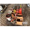 Image 1 : PALLET WITH GERRY CANS, FILTERS & OIL