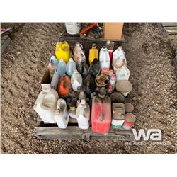 PALLET WITH OILS, ANTIFREEZE & LUBES