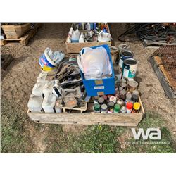 PALLET WITH PAINT SUPPLIES