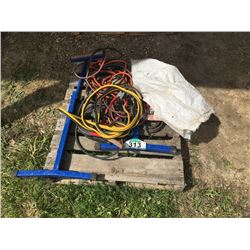 PALLET WITH ROLLER STANDS & BOOSTERS