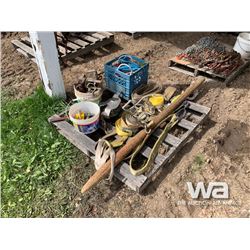 TIE DOWN STRAPS, TARP STRAPS, HITCH PINS