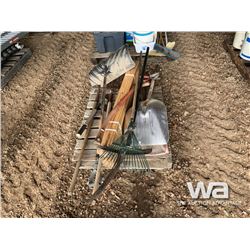 SHOVELS, PICK, HOLE AUGER