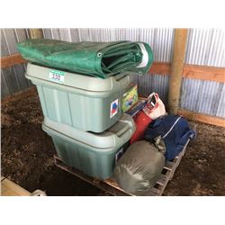 SLEEPING BAGS, TARP & CAMPING SUPPLIES