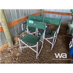(3) GREEN CAMPING CHAIRS