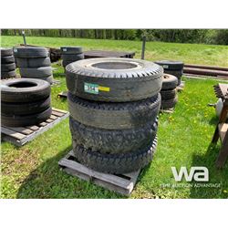 (4) 9.00-20 TRUCK TIRES & RIMS