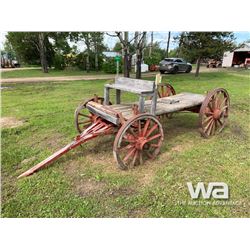 RED ANTIQUE WOOD WAGON
